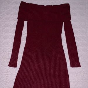 Off the shoulder knit dress